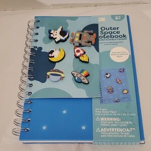 Outer Space Notebook with Detachable Charms